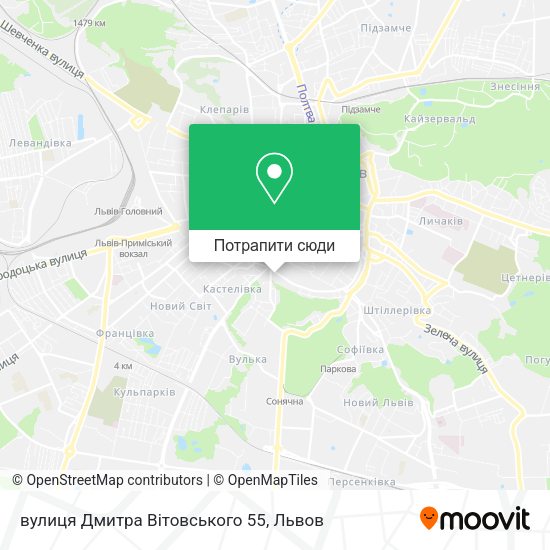 Карта вулиця Дмитра Вітовського 55