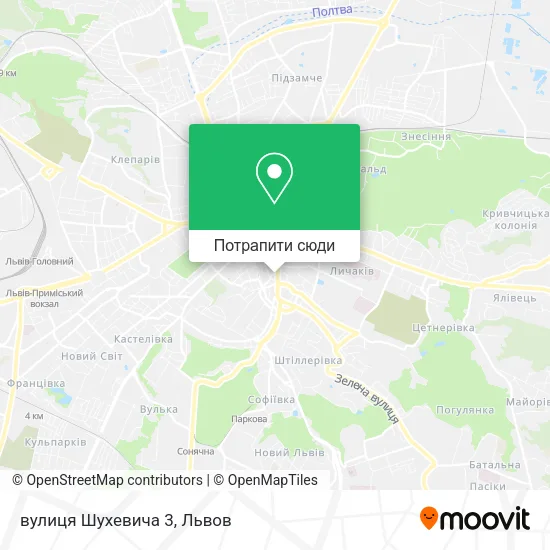 Карта вулиця Шухевича 3