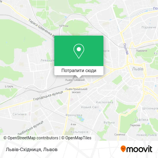 Карта Львів-Східниця