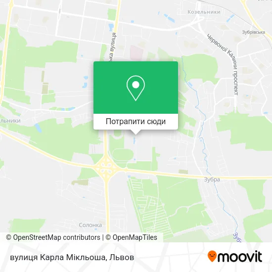 Карта вулиця Карла Мікльоша