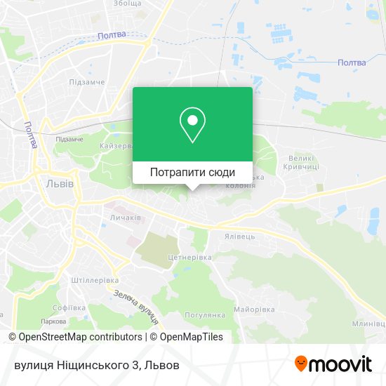 Карта вулиця Ніщинського 3