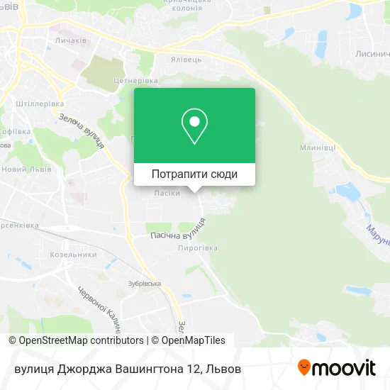 Карта вулиця Джорджа Вашингтона 12