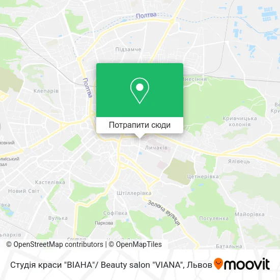 Карта Студія краси "ВІАНА"/ Beauty salon "VIANA"