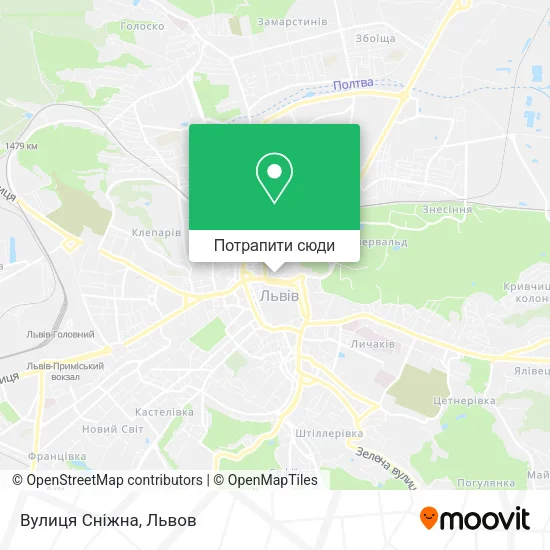 Карта Вулиця Сніжна