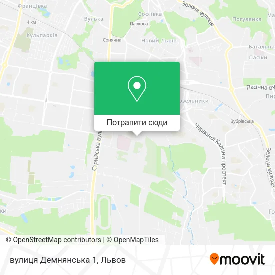 Карта вулиця Демнянська 1