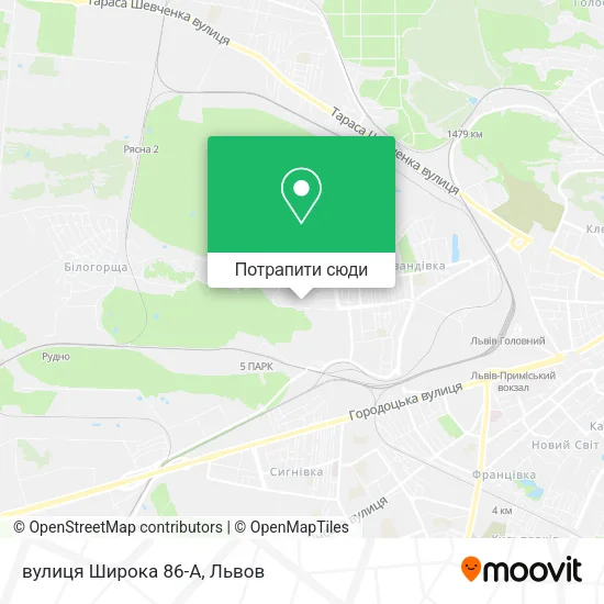 Карта вулиця Широка 86-А