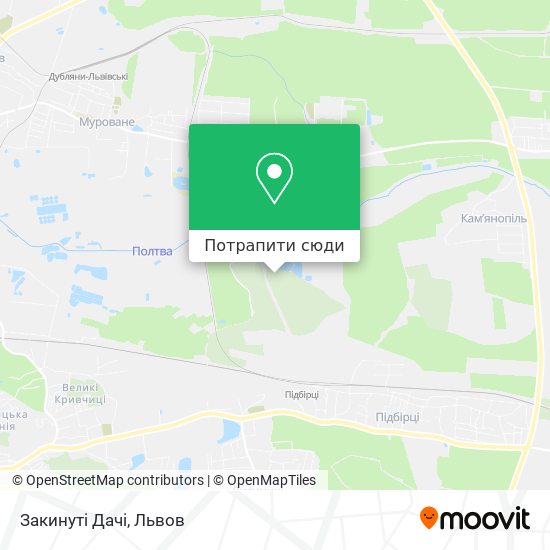 Карта Закинуті Дачі