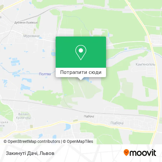 Карта Закинуті Дачі