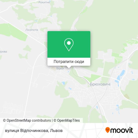 Карта вулиця Відпочинкова