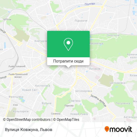 Карта Вулиця Ковжуна
