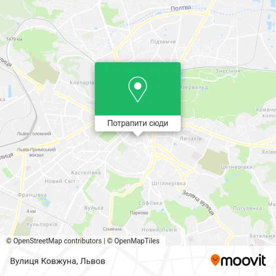 Карта Вулиця Ковжуна
