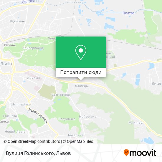 Карта Вулиця Голинського