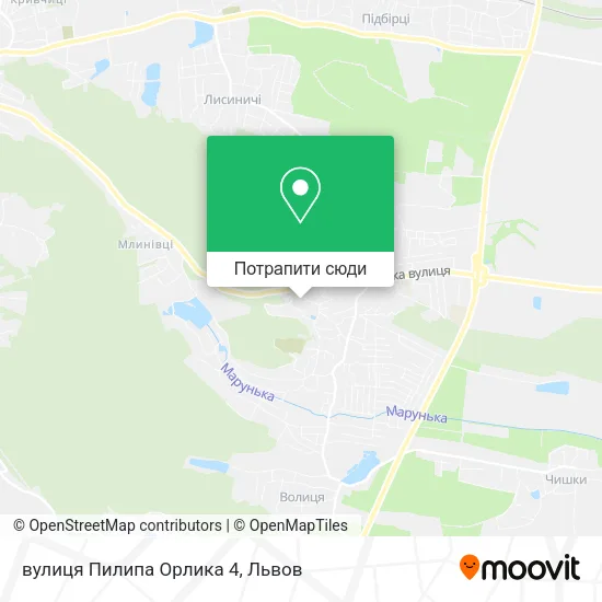 Карта вулиця Пилипа Орлика 4