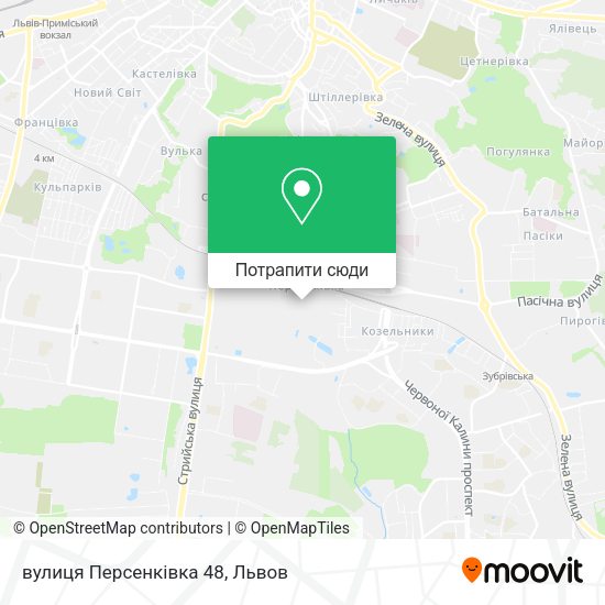Карта вулиця Персенківка 48