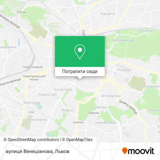 Карта вулиця Венеціанова
