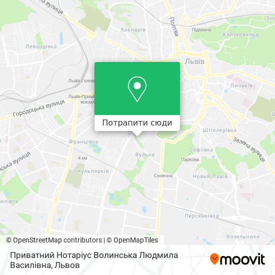 Карта Приватний Нотаріус Волинська Людмила Василівна