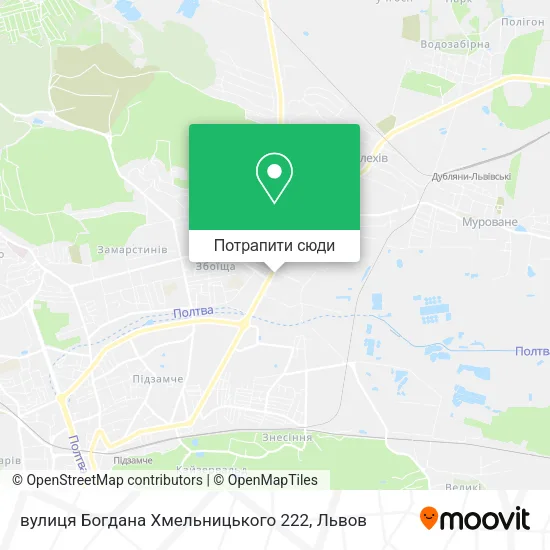 Карта вулиця Богдана Хмельницького 222