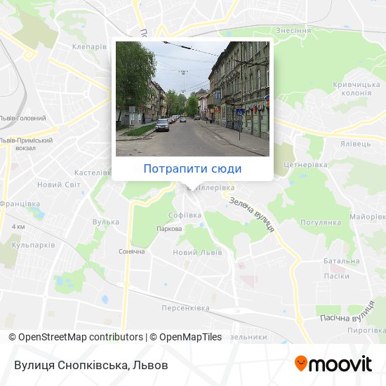 Карта Вулиця Снопківська