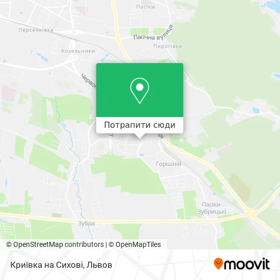 Карта Криївка на Сихові