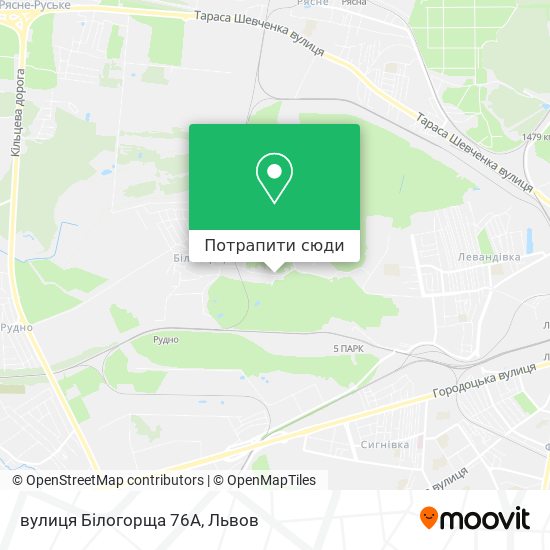 Карта вулиця Білогорща 76А
