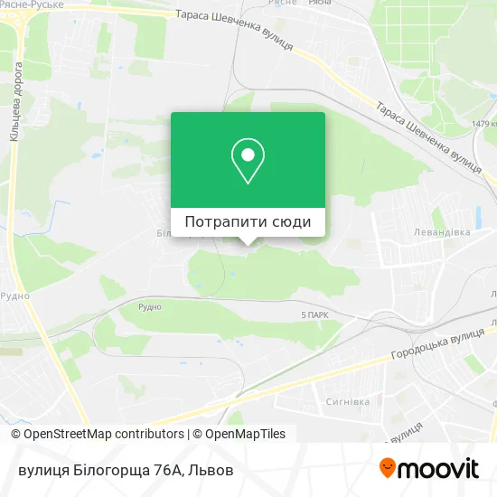 Карта вулиця Білогорща 76А