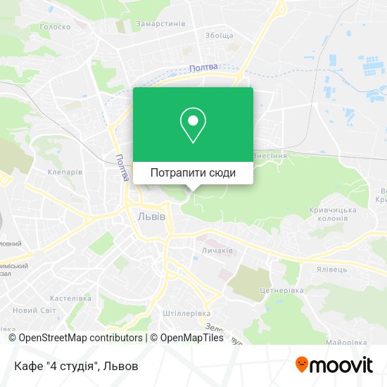 Карта Кафе "4 студія"