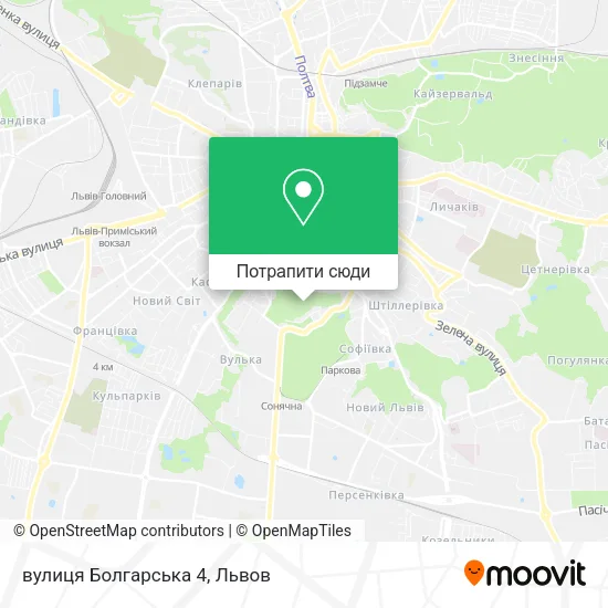 Карта вулиця Болгарська 4
