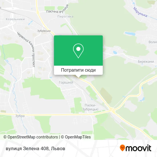 Карта вулиця Зелена 408