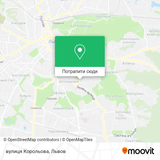 Карта вулиця Корольова