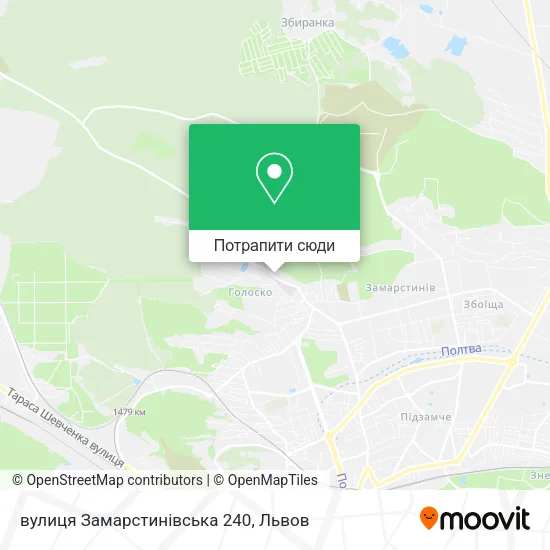 Карта вулиця Замарстинівська 240