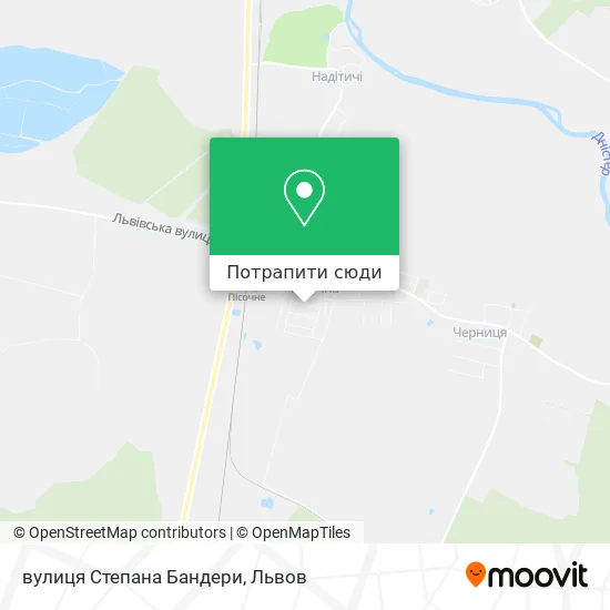 Карта вулиця Степана Бандери