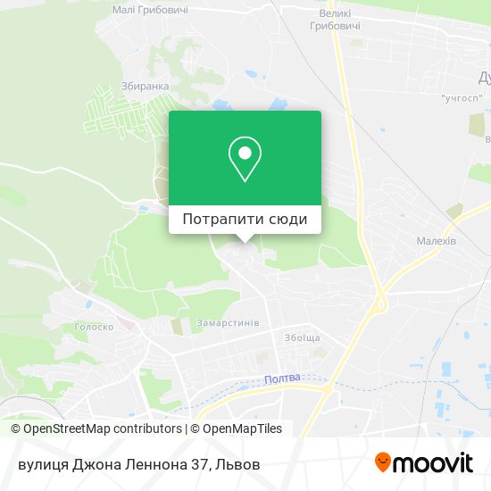 Карта вулиця Джона Леннона 37