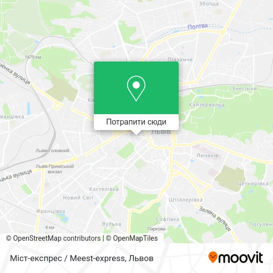 Карта Міст-експрес / Meest-express