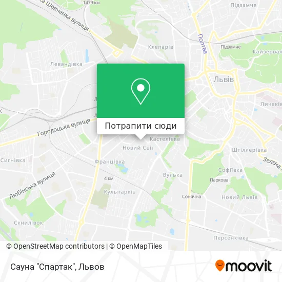 Карта Сауна "Спартак"