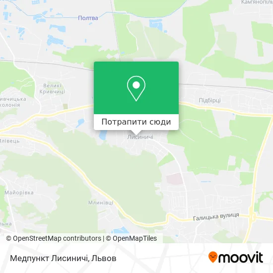 Карта Медпункт Лисиничі
