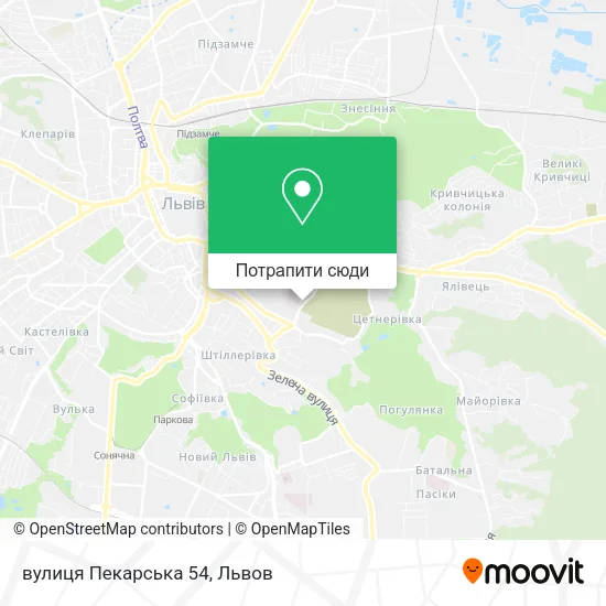 Карта вулиця Пекарська 54