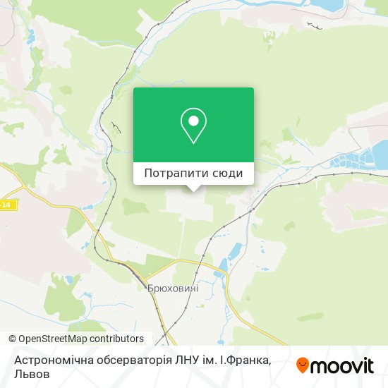 Карта Астрономічна обсерваторія ЛНУ ім. І.Франка