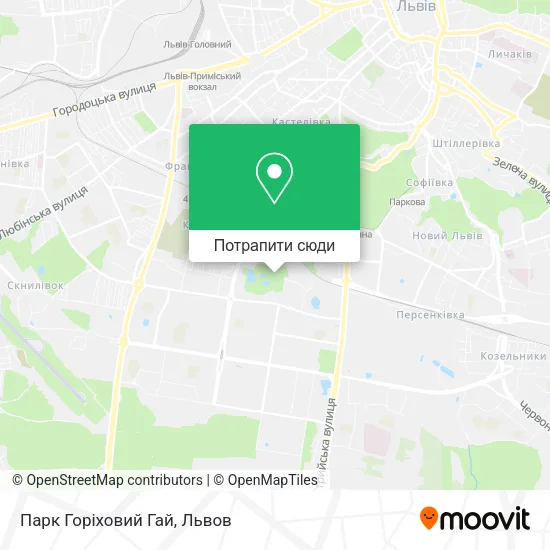 Карта Парк Горіховий Гай