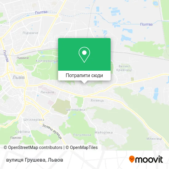 Карта вулиця Грушева