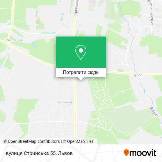 Карта вулиця Стрийська 55