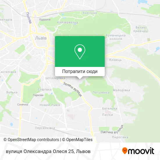 Карта вулиця Олександра Олеся 25