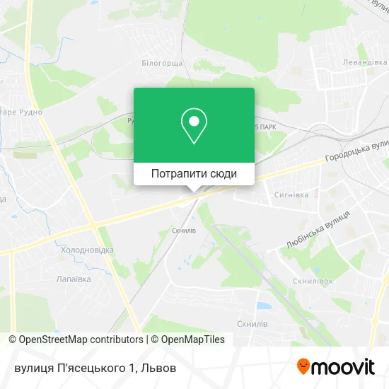 Карта вулиця П'ясецького 1