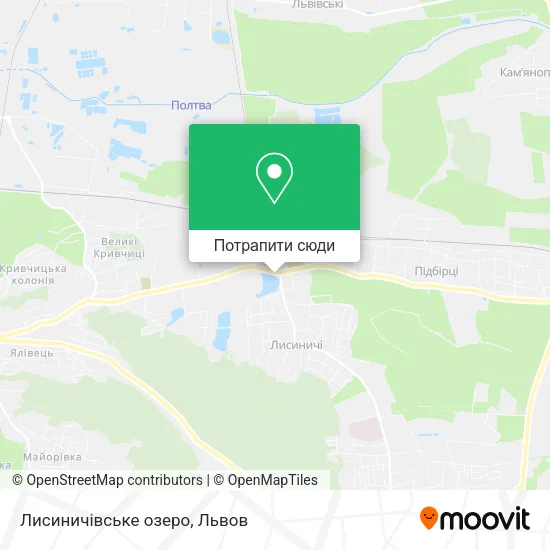 Карта Лисиничівське озеро