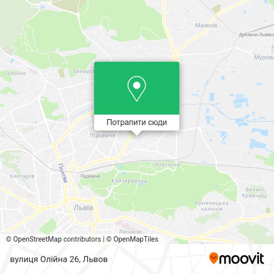 Карта вулиця Олійна 26