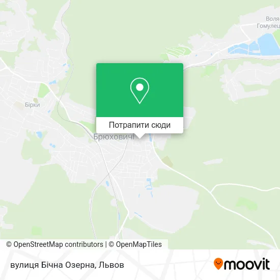 Карта вулиця Бічна Озерна