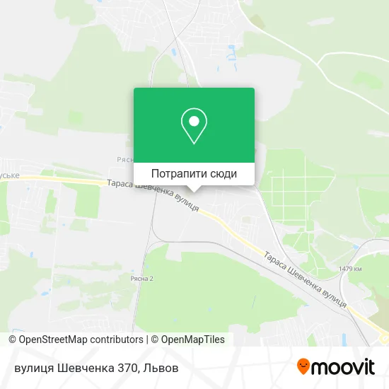 Карта вулиця Шевченка 370