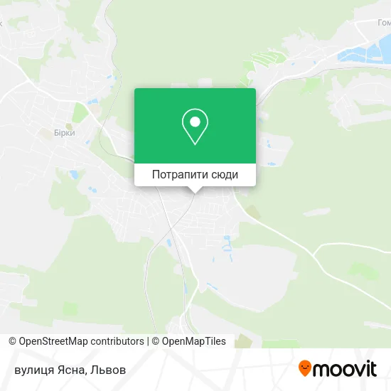 Карта вулиця Ясна