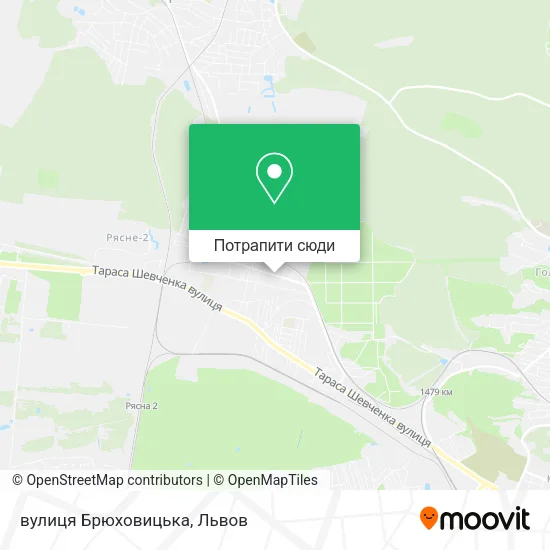 Карта вулиця Брюховицька