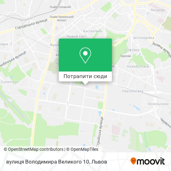 Карта вулиця Володимира Великого 10