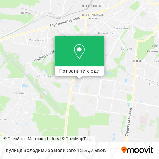 Карта вулиця Володимира Великого 125А